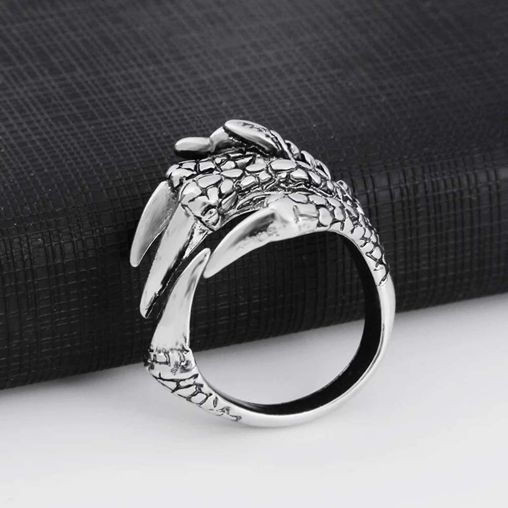 LARVOVUE Adjustable Opening Dragon Claw Ring for Women Men's